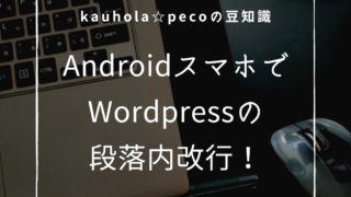 【豆知識】Androidスマホでワードプレスの段落内改行！